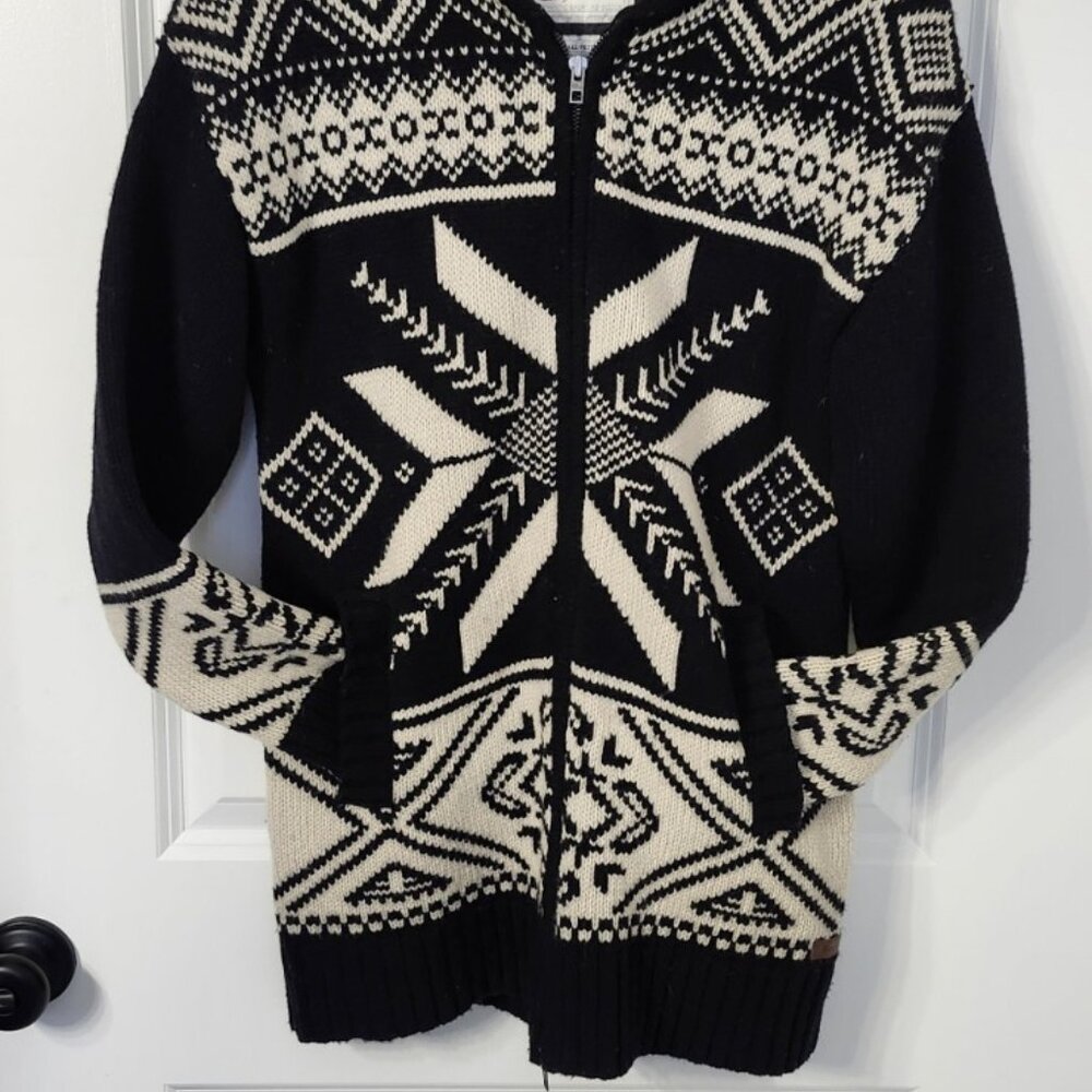 Roots Double Knit Wool Snowflake Sweater
